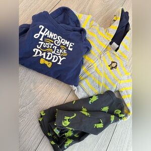 Baby Boy Outfit Set with Dinosaur Print